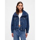 Gap Kadın Mavi Denim Oversized Bubble Ceket - XL