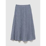 Gap Kadın Mavi Gingham Maxi Etek - XL