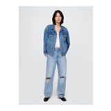 GAP Kadın Mavi High Rise Barrel Jean Pantolon
