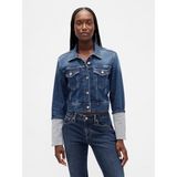 Gap Kadın Mavi Pin-Cuff Kısa Kol Icon Denim Ceket - XS