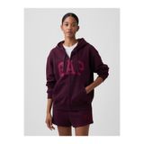 GAP Kadın Mor Logo Fleece Fermuarlı Sweatshirt