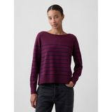 Gap Kadın Mor Relaxed Jersey Boatneck Kazak - XL