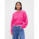 Gap Kadın Pembe Fuzzy Oversized Bisiklet Yaka Kazak - XL