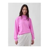 GAP Kadın Pembe Heavyweight Fransız Havlu Kumaş Oversized Mockneck Sweatshirt