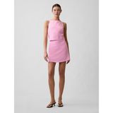 Gap Kadın Pembe Linen-Blend Pull-On Mini Etek - XL