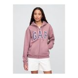 GAP Kadın Pembe Logo Fleece Fermuarlı Sweatshirt