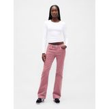 Gap Kadın Pembe Low Rise Kadife Long & Lean Jean Pantolon - 26/REG