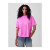 GAP Kadın Pembe Organik Pamuk VintageSoft Athletic Logo Tunik T-Shirt