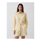 GAP Kadın Sarı 100% Keten Oversize Gömlek