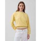 Gap Kadın Sarı Fransız Havlu Kumaş Raglan Logo Sweatshirt - XL