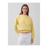 GAP Kadın Sarı Fransız Havlu Kumaş Raglan Logo Sweatshirt