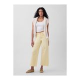 GAP Kadın Sarı High Rise Stride Wide-Leg Ankle Jean Pantolon