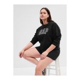 GAP Kadın Siyah Gap Logo Bisiklet Yaka Fleece Sweatshirt