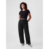 Gap Kadın Siyah High Rise Barrel Jean Pantolon - 24REG