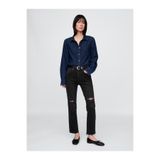GAP Kadın Siyah High Rise Cheeky Straight Jean Pantolon