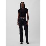 Gap Kadın Siyah Mid Rise Relaxed Straight Jean Pantolon - 25/REG