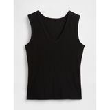 Gap Kadın Siyah Modern Çizgili Fitilli Atlet - XS