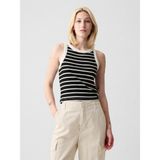 Gap Kadın Siyah Modern Fitilli Crop Halter Yaka Atlet - 2XL