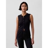 Gap Kadın Siyah Modern Geniş Fitilli Düğmeli Atlet - XS