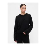 GAP Kadın Siyah Relaxed CashSoft Kapüşonlu Sweatshirt