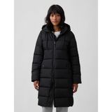 Gap Kadın Siyah Relaxed Midi Puffer Şişme Mont