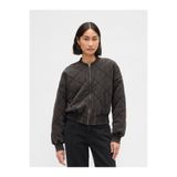 GAP Kadın Siyah VintageSoft Kapitone Bomber Ceket