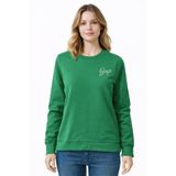 GAP Kadın Sweatshirt, Yeşil, Logo Crewneck, L Beden