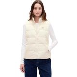 Gap Kadın Yelek 791282004 V-Frch Logo Lw Puffer Vest Uzun Kol Midi Kesim Krem Renk - XS