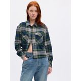 Gap Kadın Yeşil Crop Gömlek - XL