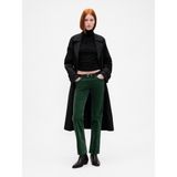 Gap Kadın Yeşil Low Rise Kadife '90S Slim Pantolon - 30/LNG