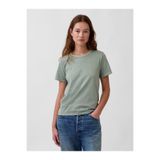 GAP Kadın Yeşil Organik Pamuk VintageSoft T-Shirt