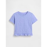 Gap Kız Bebek Açık Mavi Fırfır Etekli Logo T-Shirt - 3 Yaş