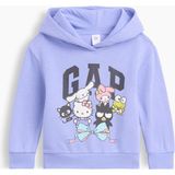 Gap Kız Bebek Açık Mavi Hello Kitty Relaxed Logo Sweatshirt - 6 - 12 Ay