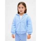 Gap Kız Bebek Açık Mavi Sherpa Astarlı Payetli Fermuarlı Sweatshirt - 2 Yaş