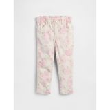 Gap Kız Bebek Açık Pembe Babygap Baskılı Paperbag Mom Jean Pantolon - 3 Yaş