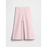 Gap Kız Bebek Açık Pembe Crochet Triko Wide-Leg Eşofman Altı - 2 Yaş