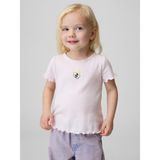 Gap Kız Bebek Açık Pembe Embroidered Logo T-Shirt - 5 Yaş