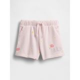 Gap Kız Bebek Açık Pembe Logo Pull-On Fransız Havlu Kumaş Şort Baskılı Rahat Kesim - 6 - 12 Ay