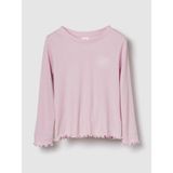 Gap Kız Bebek Açık Pembe Ribanalı Bisiklet Yaka T-Shirt - 3 Yaş