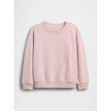 Gap Kız Bebek Açık Pembe Vintagesoft Havlu Işlemeli Logo Sweatshirt - 18 - 24 Ay