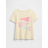 Gap Kız Bebek Açık Sarı Grafik Baskılı T-Shirt - 2 Yaş