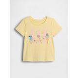 Gap Kız Bebek Açık Sarı Logo T-Shirt - 4 Yaş