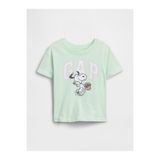 GAP Kız Bebek Açık Yeşil Grafik Baskılı T-Shirt
