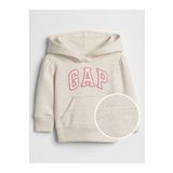 GAP Kız Bebek Bej Gap Logo Kapüşonlu Fleece Sweatshirt