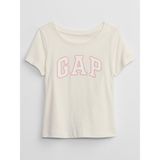 Gap Kız Bebek Bej Gap Logo T-Shirt - 4 Yaş