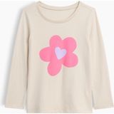 Gap Kız Bebek Bej Grafik Baskılı T-Shirt - 6 - 12 Ay