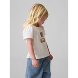 Gap Kız Bebek Beyaz Brannan Bear T-Shirt - 4 Yaş