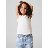 Gap Kız Bebek Beyaz Fitilli Fırfır Apron Askılı Atlet - 2 Yaş