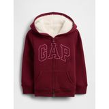Gap Kız Bebek Bordo Gap Logo Sherpa Astarlı Sweatshirt - 18 - 24 Ay