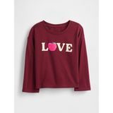 Gap Kız Bebek Bordo Mix & Match Grafik Baskılı T-Shirt - 6 - 12 Ay